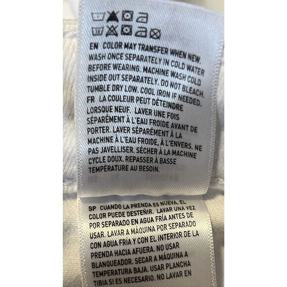 American Eagle Women's 14 Regular Stretch White Flared Leg Wide Jeans Slit - Picture 8 of 9